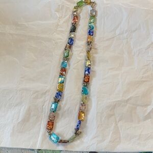 Handcrafted Costume Design: Jewelry Colorful Glass Bead 30” Necklace